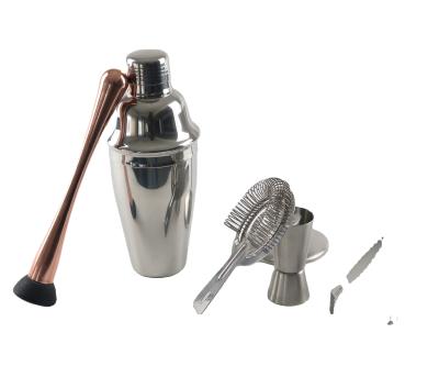 China Disposable Shaker Tools Wine Bottle Accessory Barware Bartender Disposable Steel Bar Stainless Steel Bar Shaker Set for sale