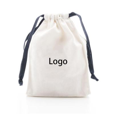 China Recycled Materials Eco Muslin Cotton Gift Packing Canvas Pouch Customized Wholesale Organic Cotton Drawstring Bag Dustproof Tote Bags for sale