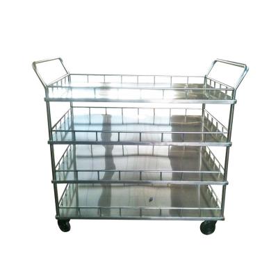 China Factory Wholesale Price Industrial Stainless Steel Transport Trolley With Table for sale