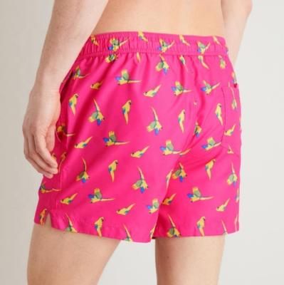 China Full Color South Beach Swimwear Breathable Pink Shorts Men Custom Made for sale