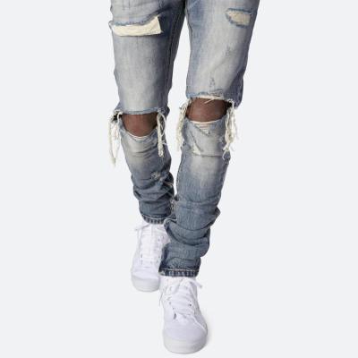 China 2021 Fade Proof Color Men's Jeans Ripped Jeans Pants for sale