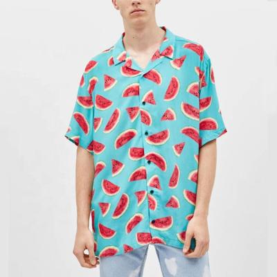 China Hawaiian Print Anti-Pilling Casual Slim Fit Shirt Custom Men Shirt for sale