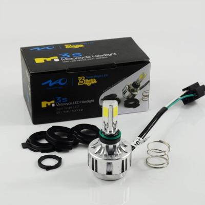 China 32w 3000lm M3S H4 Aluminum LED Headlight Motorcycle Hi/Lo Beam Plug and Play Lights Replace LED Headlight Bulb for sale