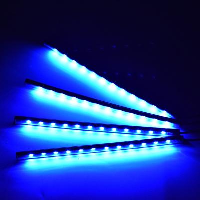 China Remote Control RGB LED Strip Atmosphere Lamp 12V 12 LED Chips 12 Color Car Decorative Interior Light RGB Led Strip Light for sale