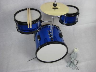 China Blue 3 Piece Acoustic Kids Drum Set Sound Percussion Drum Set MU-3KS for sale