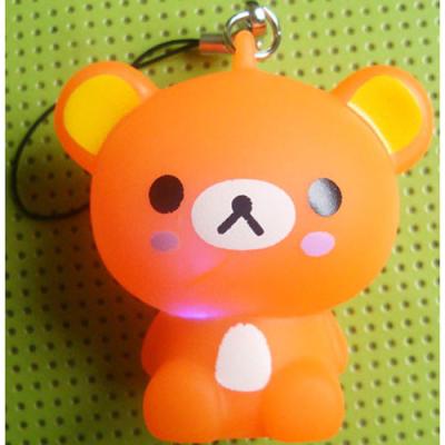 China mini cute bear shaped PVC material, Color change LED Flashing Keychain for Give away gifts for sale