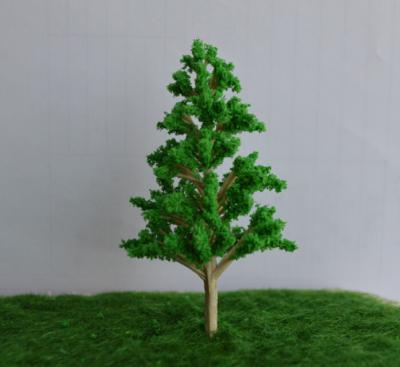 China 80mm Railroad Layout Miniature Model Trees Roadside Green color architecture trees for sale