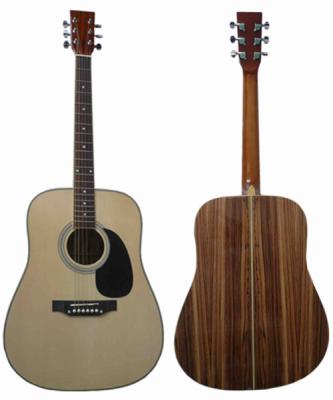 China Guitarra occidental de la guitarra acústica de la madera contrachapada del Zebrawood pequeña con la costilla AF4122 del nivel medio en venta