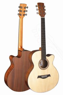 China Senior Full Size Spruce Solidwood Western Guitar / Wood Acoustic Guitar Professional TP-AG25 for sale