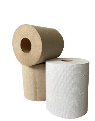 China 1 Ply Comfortable Wood Super Soft Nature White Strong Wet Strength Bathroom Centerpiece Custom Made Paper Roll Hard Hand Towels Person for sale