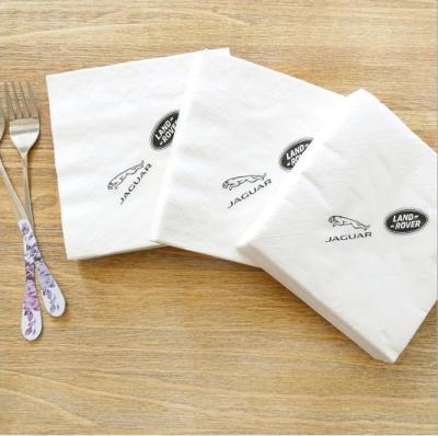 China White Custom Blank Paper Napkin (Serviette) Wood Pulp Napkin For Home, Hotel, Restaurant for sale