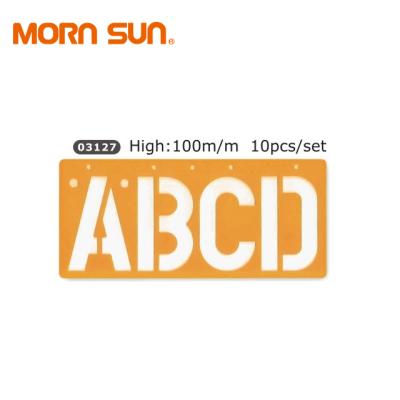 China Hot Selling Acrylic Punch Taiwan Stable Supply 100mm Letters Alphabet Stencil Paper Ruler for sale