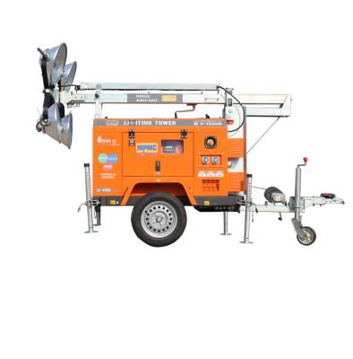 China Folding Convenient Mobile Diesel 4X1000W Mining Light Tower for sale