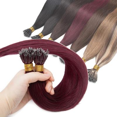 China Wholesale Price Microlink Hair Ring Microlink Double Free Hair Long Straight Loose Natural Thick Shedding Barely Pulled Hair Extension for sale