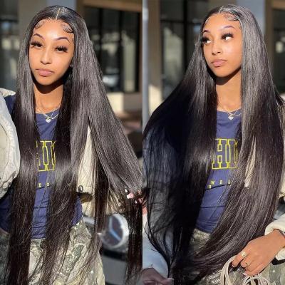 China Smooth Gently Shedding Deep Barely Straight 100% Human Hair Full Lace Wigs 360 Virgin Brazilian Lace Frontal Front Human Hair Wigs Full Lace Extensions For Black Women for sale