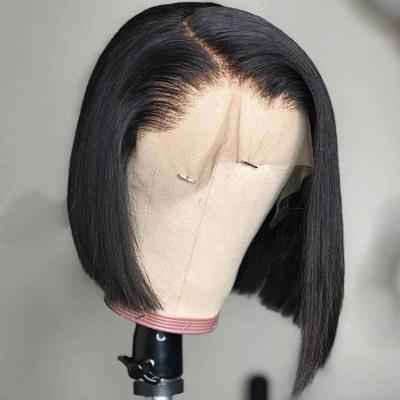 China Wholesale Price Custom Logo 100 Virgin Hair Virgin Hair Frontal Wigs Soft Thick Smooth Loose Wave Silky Straight Wig Barely Shedding for sale