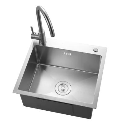 China Without Faucet Maker 304 Stainless Steel Handmade Sink Single Bowl for sale