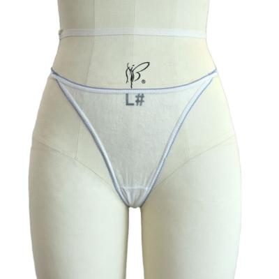 China Disposable breathable sexy thong g-string for both women and men disposable spa panties lingerie in low price for sale