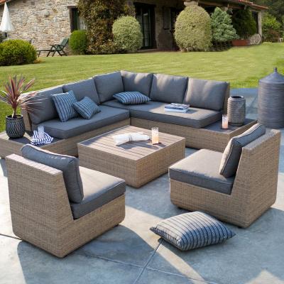 China Eco-friendly\UV Resistant\Water Proof\Wicker Patio Sofa Set Weather Resistant Outdoor Soft Garden Furniture Sofa Rattan Wicker Sale for sale