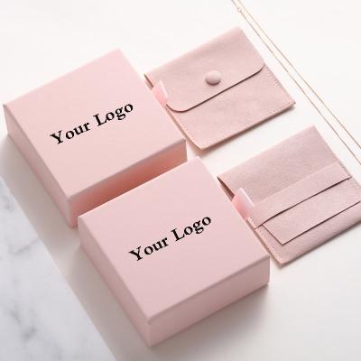 China Custom Printed Logo Drawer Cardboard Box And Personalized Jewelry Pouch Bag Gift Box Microfiber Packaging Jewelery Package Jewelry Box for sale