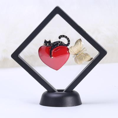 China Wholesale 3d Jewelry Package Box Floating Necklaces Plastic Display Case Clear Film Sight Packing Storage Jewelry Box Packaging Gift Box for sale