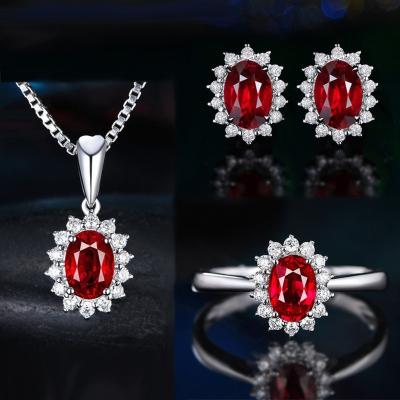 China Ethnic Hot Sale Princess Crown Sun Flower Jewelry Set Sun Flower Engagement Ring Necklace Earrings Jewelry Set Wearing Women for sale