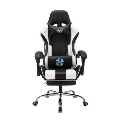 China (Height) Adjustable PU Massage Game Racing Office Chair With Headrest And Lumbar Support for sale