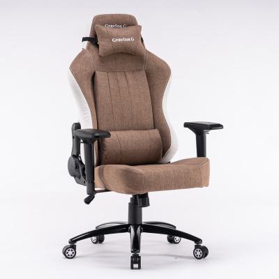 China (Height) 4D Fabric Adjustable High End Luxury Adjustable Gaming Chair With Lumbar Support And Headrest for sale