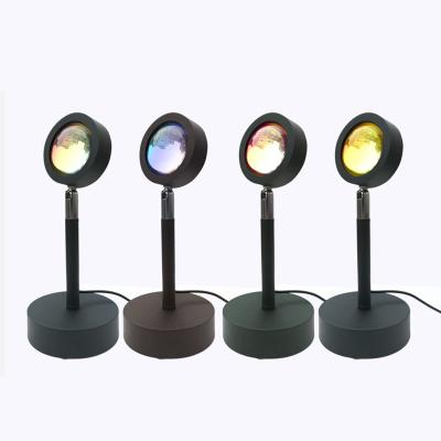 China Nordic Sun Button Sunset Rainbow Projection Light Atmosphere Night Light Lamp For Home Decoration Mini Sunset Floor Lamp Night Light for sale