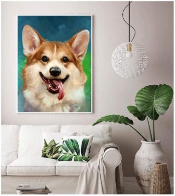 China New Classic/Postmodern Diamond Painting Kits Dog Full Drill Dog Painting with Dog Diamond Art Rhinestone Embroidery Pictures Craft of Diamonds for Home Wall for sale