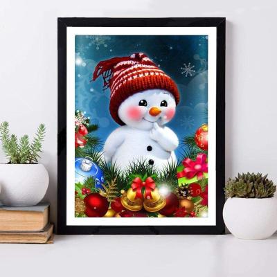 China New Christmas Classic/Postmodern 5d DIY Diamond Painting by Number Kits for Adults Diamond Dotz Cross Stitch Craft Home Decorations Snowman Gift for sale