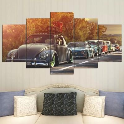 China International Organization for Standardization Modern Art Painting Poster Living Room Canvas Car Picture Bedroom Decor Wall Paintings 5 ​​Pieces for sale