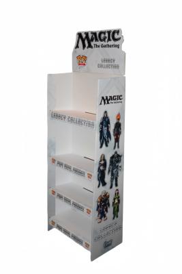 China Customizable Glossy Cardboard Floor Displays With Offset Printing Flat Packing for sale