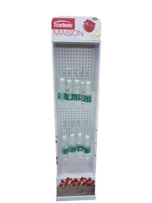 China Custom Wall Mounted Cardboard Display Stand Rack With Peg Hook for sale