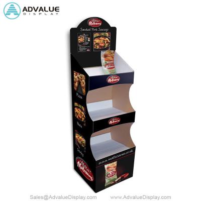 China CMYK / Pantone Cardboard Floor Displays With Customizable Accessories for sale