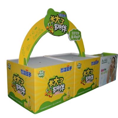 China Embossed Cardboard Retail Store Display Rack For Promotion Advertising for sale