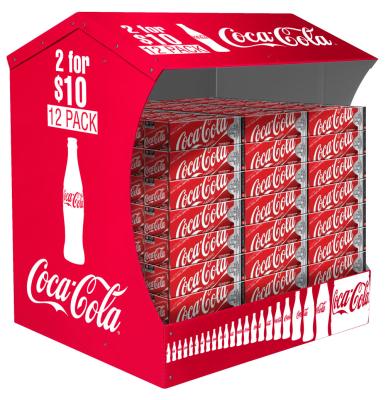 China Eco Friendly Corrugated Pallet Display Cardboard 3D Floor Display For Coca Cola for sale