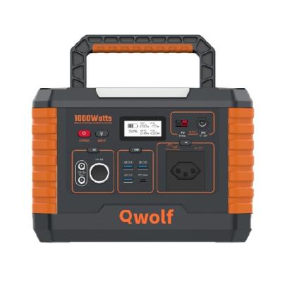 China Qwolf Power Supply MP1000 270000 mA Outdoor Portable Mobile Power Station Fast Charging Support Power Station Lithium Battery Holder for sale