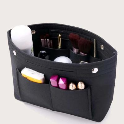 China Fashion Minimalist Studded Decor Bag Insert Clips Ladies Cosmetic Bag Women's Handbags Makeup Storage Bags for sale