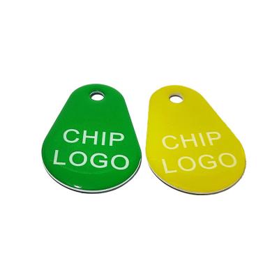 China cheap custom crystal epoxy rfid tag access control pvc 13.56mhz nfctag215 waterproof/waterproof NFC price key chain for sale