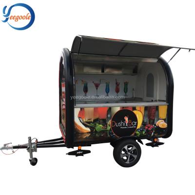 China Mobile vegetable processing factory food cart for sale, pancake cart/street food vending cart for sale, hot dog cart/mobile food trailer with big wheels for sale