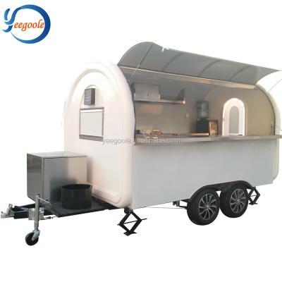 China Custom towable vegetable processing factory food concession trailer /fast food hot cart /food vending van YG-LC-01S for sale for sale