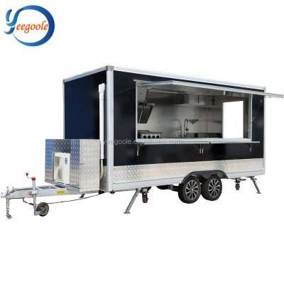 China Used Concession Trailers YEEGOOLE 5.4M Cheap Price Food Concession Trailer /fast food van CE for sale