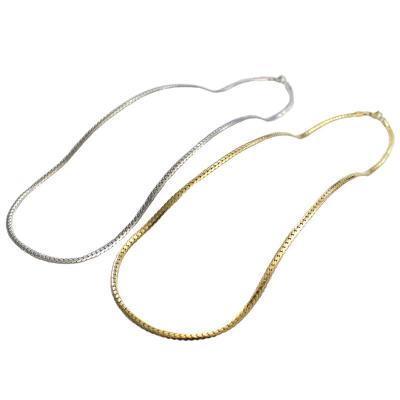 China Hip Hop HuPo.HuTu. Custom fashion jewelry CUBAN CHAIN ​​men's and women's long flat snake chain waterproof stainless steel plated necklace for sale