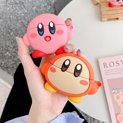 China Cute Kirby Anime Design Airpod Cleaner Silicone 3D PVC Case New Products Cute Earphone Cover For Ear Pods Case 2022 for sale