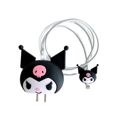 China Silicone/PVC 3D Adapter Case Cartoon Cute Usb Decoration Charger Cable Cute Bites Protector Animal Silicone Charger Protector for sale