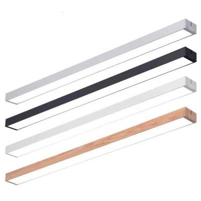 China High Efficiency LINGEHAO Office Light Modern Simplistic Long Suspended (Wooden) Aluminum DIY Led Linear Light for sale