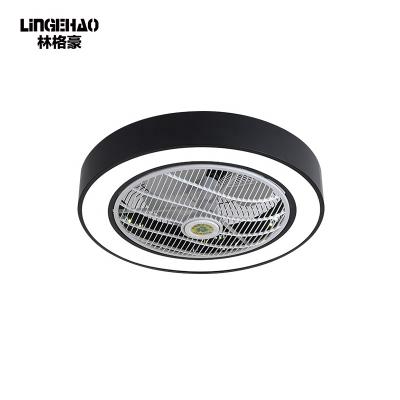 China Living Room / Dining Room / Study / Kids Room Good Quality 220v 80w Led Ceiling Fan Light Black for sale