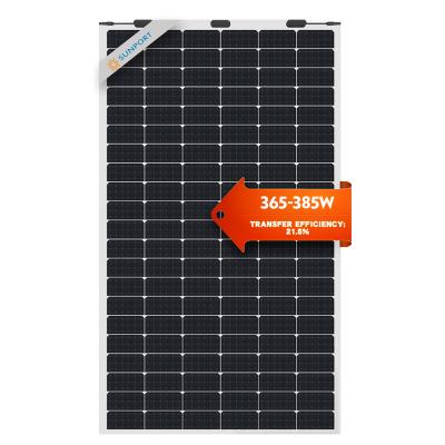 China Factory Direct Sale Sunport QHES 365W-385W Warranty 25 Years Solar Photovoltaic Panel Technology Good Prices 126 (21x6) for sale