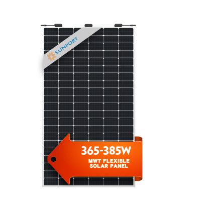 China Sunport Power MWT Solar Panel 365W-385W Fluctuating Price Buying Solar Panels For Your Home 126 (21x6) for sale